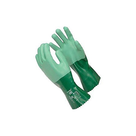 Ansell Neoprene Coated Gloves, Neoprene, Rough Finish, 3 Abrasion Level, Green, M 1 PR 212511